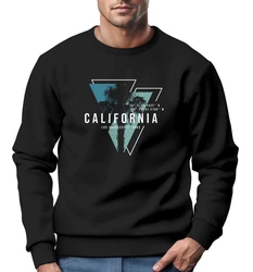 Neverless Sweatshirt Herren Palmen Kalifornien Los Angeles USA Schwarz/Braun/Dunkelgrün/Dunkelrot/Rot