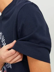 JACK & JONES T-Shirt JJHeavens Blau/Dunkelblau