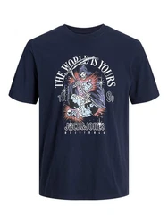 JACK & JONES T-Shirt JJHeavens Blau/Dunkelblau
