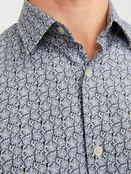 Jack & Jones Langarmhemd JPRBLANORDIC PRINT SHIRT Grau/Blau/Dunkelblau/Hellblau