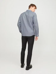 Jack & Jones Langarmhemd JPRBLANORDIC PRINT SHIRT Grau/Blau/Dunkelblau/Hellblau