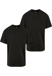URBAN CLASSICS T-Shirt Heavy Oversized Tee 2-Pack Schwarz