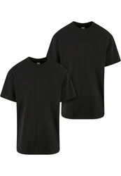 URBAN CLASSICS T-Shirt Heavy Oversized Tee 2-Pack Schwarz