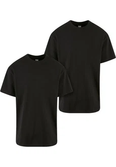 URBAN CLASSICS T-Shirt Heavy Oversized Tee 2-Pack Schwarz