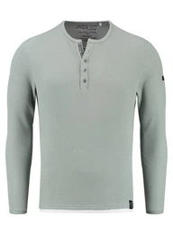 Strickpullover Sandro fr Herren double Layer Look einfarbig krperbetont MSW00161