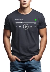 MAKAYA Print-Shirt Herren Motiv Musik Playlist Dunkelgrün/Dunkelblau