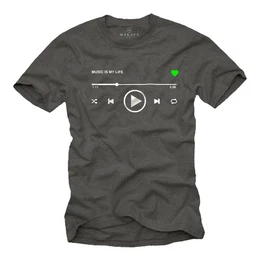 Print-Shirt Herren Motiv Musik Playlist Geschenke fr Musiker Coole Mnner Mode (Rundhals, Kurzarm) mit Druck