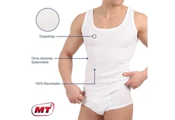 MT Achselhemd Herren Classic Creme/Weiß