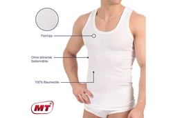 MT Achselhemd Herren Classic Creme/Weiß