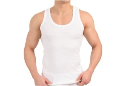 MT Achselhemd Herren Classic Creme/Weiß