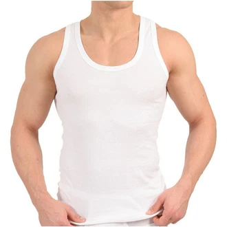 MT Achselhemd Herren Classic Creme/Weiß