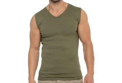 celodoro Unterhemd Herren Business Muskelshirt V-Neck Dunkelgrün/Khaki/Grün