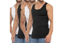 celodoro Unterhemd Business Tank Top Schwarz/Weiß