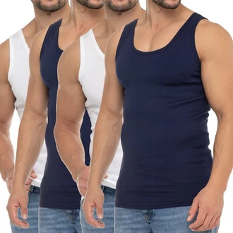 celodoro Unterhemd Business Tank Top Dunkelblau/Blau/Hellblau