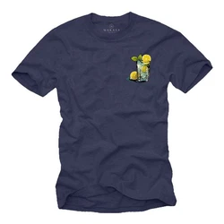 MAKAYA T-Shirt Herren Gin Tonic Gläser Motiv Print 