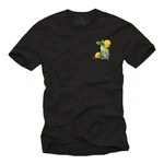 MAKAYA T-Shirt Herren Gin Tonic Gläser Motiv Print Schwarz/Gelb/Grün