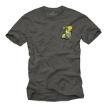 MAKAYA T-Shirt Herren Gin Tonic Gläser Motiv Print Dunkelgrün/Grau/Hellgrau/Khaki/Dunkelgrau