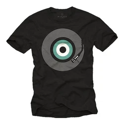 MAKAYA Print-Shirt Retro Motiv Schallplatte 