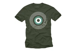 MAKAYA Print-Shirt Retro Motiv Schallplatte 