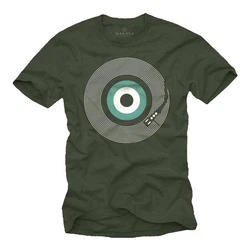 MAKAYA Print-Shirt Retro Motiv Schallplatte 