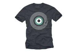 MAKAYA Print-Shirt Retro Motiv Schallplatte 