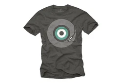 MAKAYA Print-Shirt Retro Motiv Schallplatte 