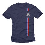 MAKAYA Print-Shirt Herren Fußball Trikot Frankreich Fahne Flagge Dunkelblau/Blau