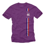 MAKAYA Print-Shirt Herren Fußball Trikot Frankreich Fahne Flagge Dunkelblau/Lila