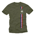 MAKAYA Print-Shirt Herren Fußball Trikot Frankreich Fahne Flagge Dunkelgrün