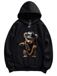 RMK Hoodie Herren Pullover Gangster Teddy Schwarz/Dunkelblau/Gelb/Braun