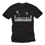 MAKAYA Print-Shirt Herren Piano Gamer Gaming Motiv Klavier Musiker Schwarz