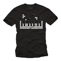 MAKAYA Print-Shirt Herren Piano Gamer Gaming Motiv Klavier Musiker Schwarz