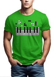 MAKAYA Print-Shirt Herren Piano Gamer Gaming Motiv Klavier Musiker 