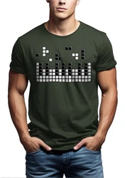 MAKAYA Print-Shirt Herren Piano Gamer Gaming Motiv Klavier Musiker Dunkelgrün