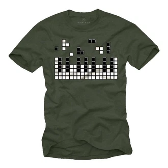 MAKAYA Print-Shirt Herren Piano Gamer Gaming Motiv Klavier Musiker MAKAYA Print-Shirt Herren Piano Gamer Gaming Motiv Klavier Musiker