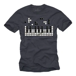 MAKAYA Print-Shirt Herren Piano Gamer Gaming Motiv Klavier Musiker Schwarz/Dunkelgrau/Dunkelblau/Rot