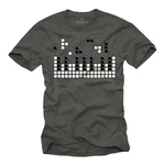 MAKAYA Print-Shirt Herren Piano Gamer Gaming Motiv Klavier Musiker Dunkelgrau/Schwarz/Grau/Dunkelgrün/Blau/Rot