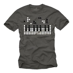 MAKAYA Print-Shirt Herren Piano Gamer Gaming Motiv Klavier Musiker Dunkelgrau/Schwarz/Grau/Dunkelgrün/Blau/Rot