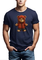 MAKAYA T-Shirt mit Teddy Print (Herren) Braun/Rot