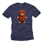 MAKAYA T-Shirt mit Teddy Print (Herren) Braun/Rot