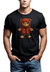 MAKAYA T-Shirt mit Teddy Print (Herren) Braun/Rot