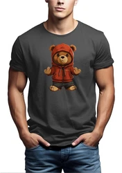 MAKAYA T-Shirt mit Teddy Print (Herren) Braun