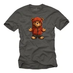 MAKAYA T-Shirt mit Teddy Print (Herren) Braun