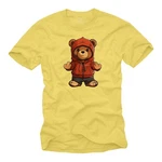 MAKAYA T-Shirt mit Teddy Print (Herren) Braun/Rot/Gelb