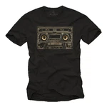 MAKAYA T-Shirt Retro Motiv Kassette Hip Hop Outfits Herren 