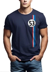 MAKAYA Print-Shirt Herren 53 Tuning Motiv Retro Vintage Auto Blau/Dunkelblau