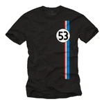 MAKAYA Print-Shirt Herren 53 Tuning Motiv Retro Vintage Auto Schwarz/Braun/Blau