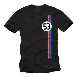 MAKAYA Print-Shirt Herren 53 Tuning Motiv Retro Vintage Auto Schwarz/Braun/Blau