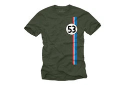 MAKAYA Print-Shirt Herren 53 Tuning Motiv Retro Vintage Auto Dunkelgrün