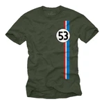 MAKAYA Print-Shirt Herren 53 Tuning Motiv Retro Vintage Auto Dunkelgrün